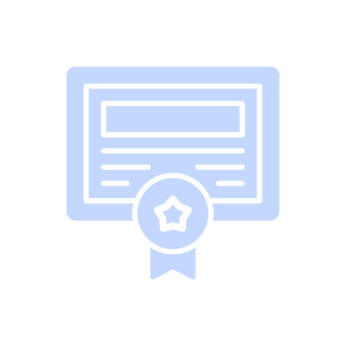 Certifié picto bleu clair